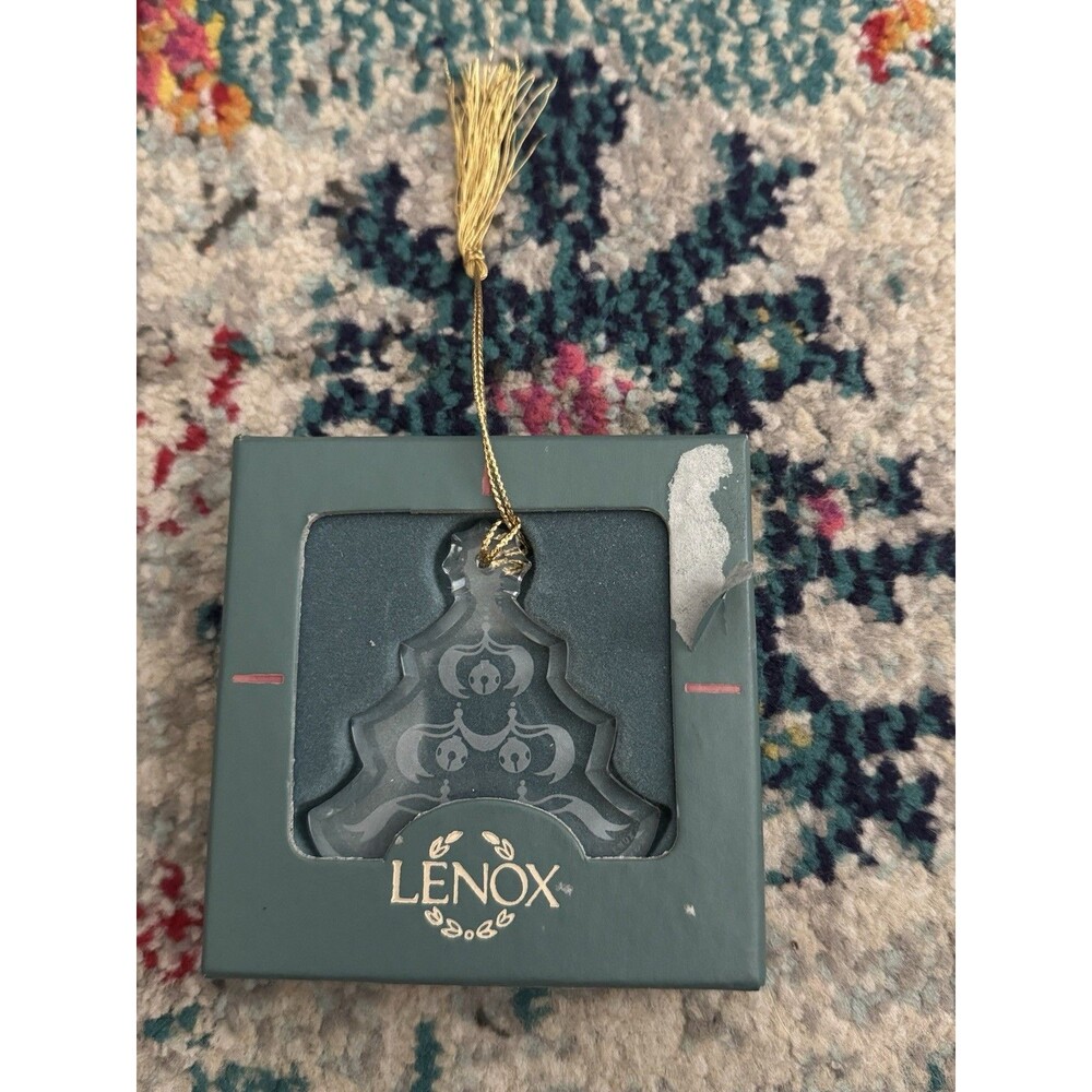 Lenox Crystal 1991 Christmas Tree Ornament New in Box